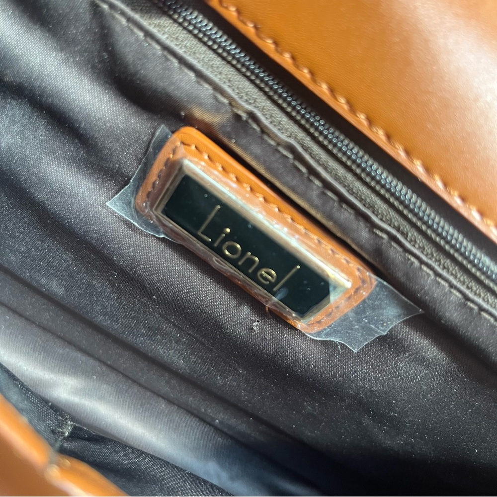 NWOT Lionel Chic Brown and Black Crossbody Bag with Tassel Accents - Picture 5 of 8